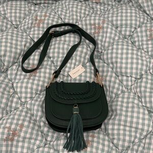 Francesca's Collections Dark Green Crossbody Bag